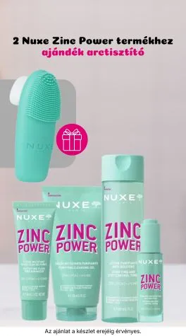 2 Nuxe Zinc Power termékhez ajándék arctisztító