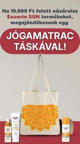 Ha 15.000 Ft felett vásárolsz Eucerin SUN termékeket, megajándékozunk egy jógamatrac táskával!