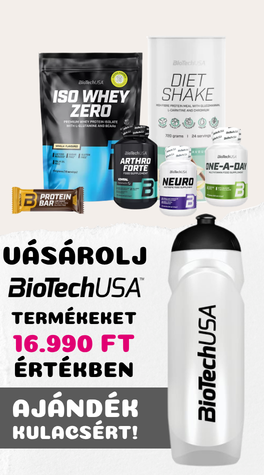 Vásárolj 16.990.- BioTechUSA termékeket és egy sport kulacsot adunk ajándékba!