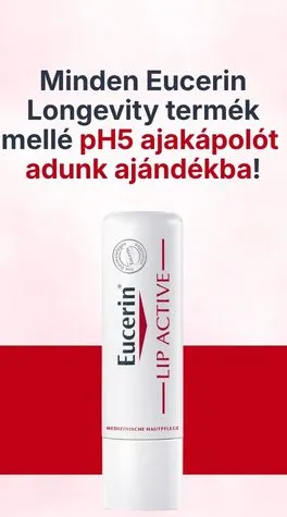 Minden Eucerin Longevity termék mellé pH5 ajakápolót  adunk ajándékba!