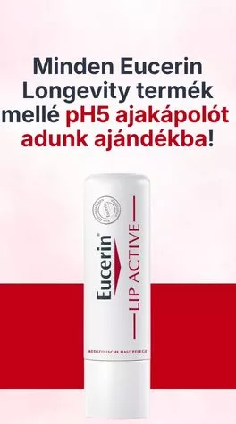 Minden Eucerin Longevity termék mellé pH5 ajakápolót  adunk ajándékba!