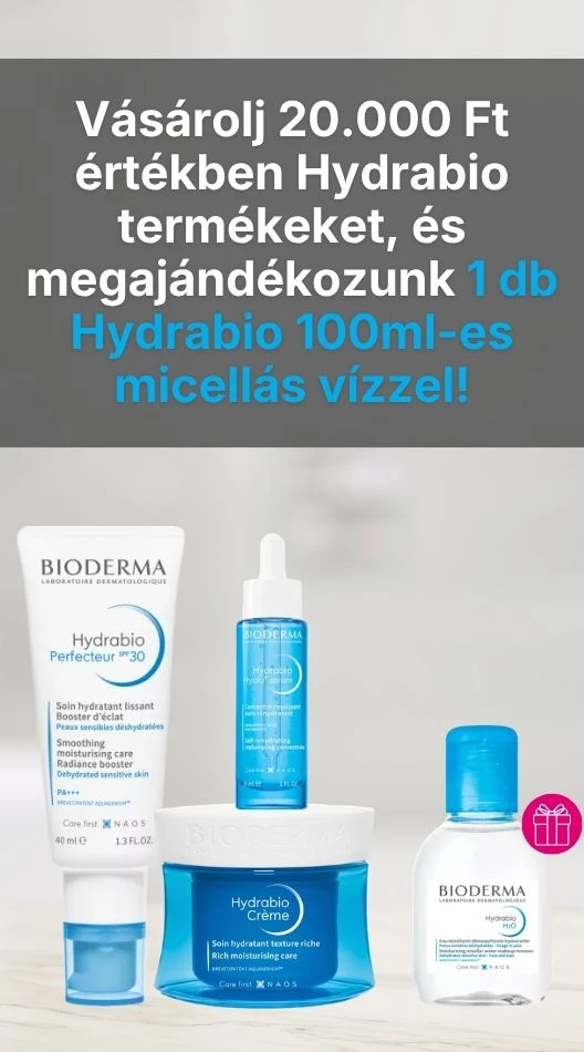 Vásárolj 20.000 Ft értékben Hydrabio termékeket, és megajándékozunk 1 db Hydrabio 100ml-es micellás vízzel!