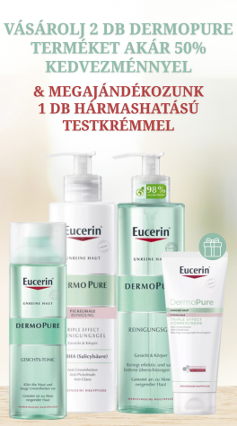 Minimum két db Eucerin Dermopure termék vásárlása mellé ajándék hármashatású testkrém