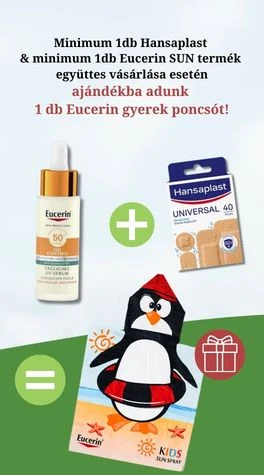 Vásárolj 1 db Eucerin SUN és 1 db Hansaplast terméket, mi megajándékozunk egy gyerek poncsóval!