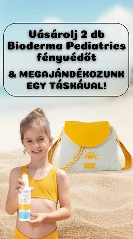Vásárolj minimum 2 db Bioderma Pediatrics fényvédőt és ajándékba adunk egy táskát