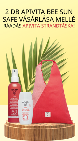 Minimum 2 db Apivita Bee Sun Safe vásárlása mellé ajándék strandtáska