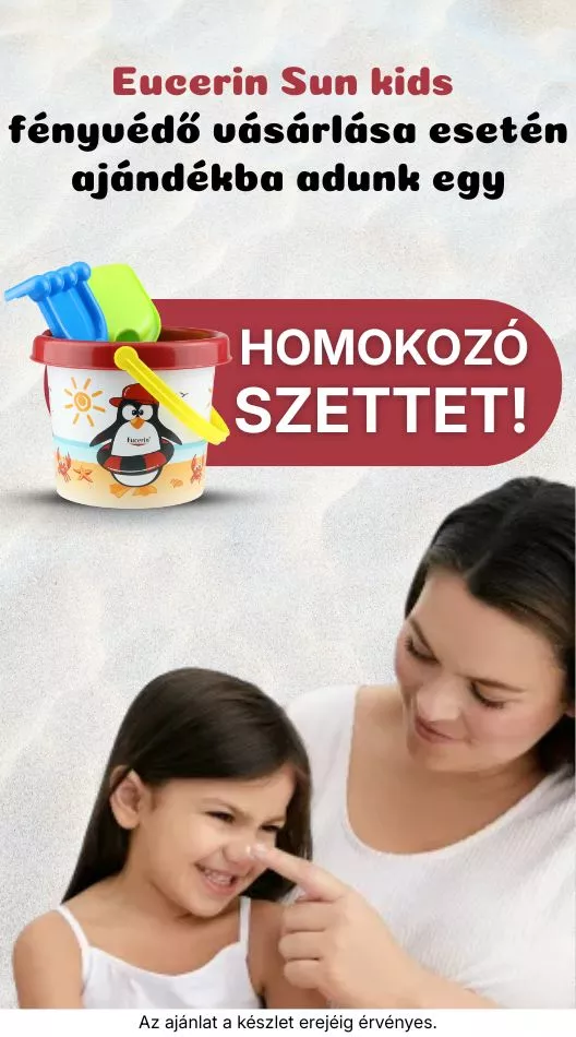 Eucerin Sun kids fényvédő vásárlása esetén  ajándékba adunk egy homokozó szettet