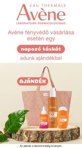 Ajándék napozótáska 2 db Avéne fényvédő vásárlása mellé!