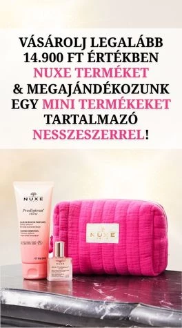 14.900 Ft feletti vásárlás esetén ajándék mini termékeket tartalmazó nesszeszer!