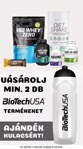Vásárolj minimum 2 db BioTechUSA termékeket és egy sport kulacsot adunk ajándékba!