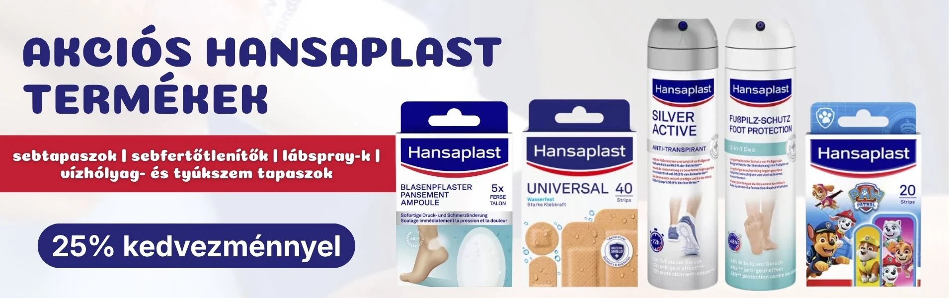 Hansaplast termékek a mindennapi sérülésekre!