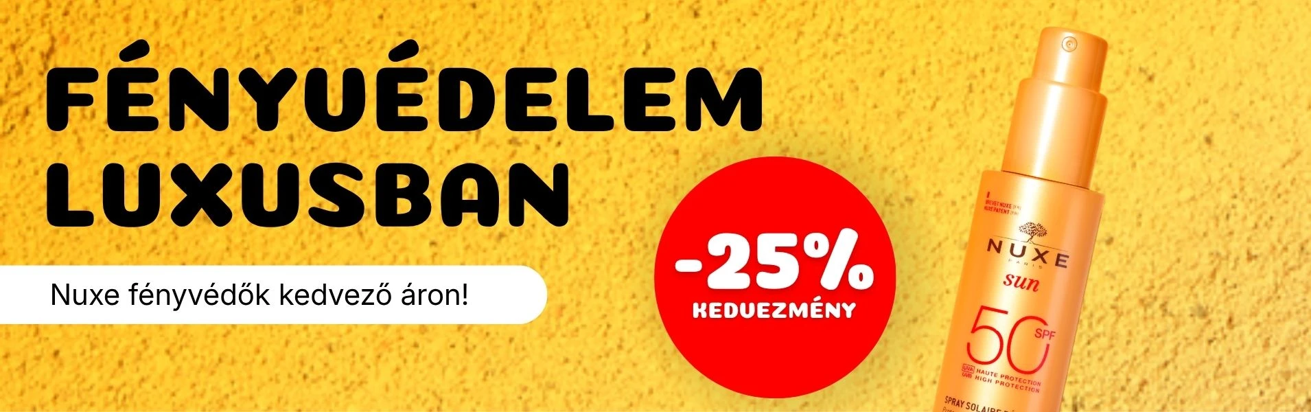 Nuxe fényvédőkre 25% kedvezmény!