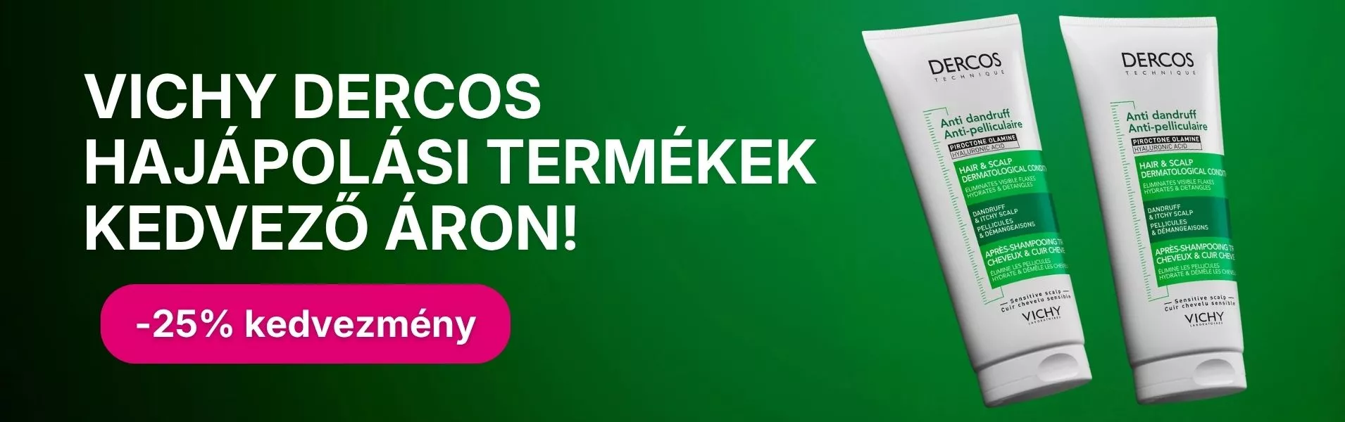 Vichy Dercos termékekre 25% kedvezmény!