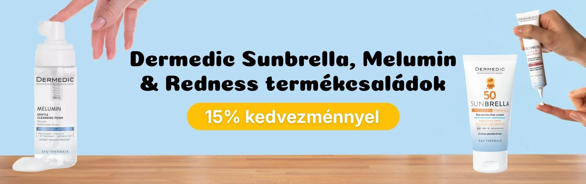 Dermedic Sunbrella, Redness, Melumin termékekre 15% kedvezmény!
