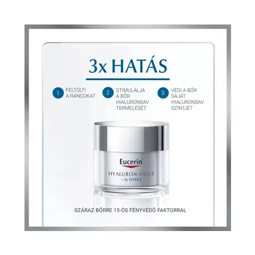 Eucerin Hyaluron-Filler Ráncfeltöltő nappali arckrém száraz bőrre 50ml
