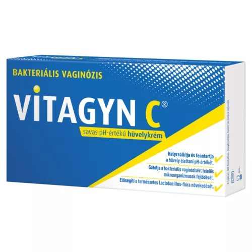 Vitagyn C hüvelykrém + 6 applikátor 30g 