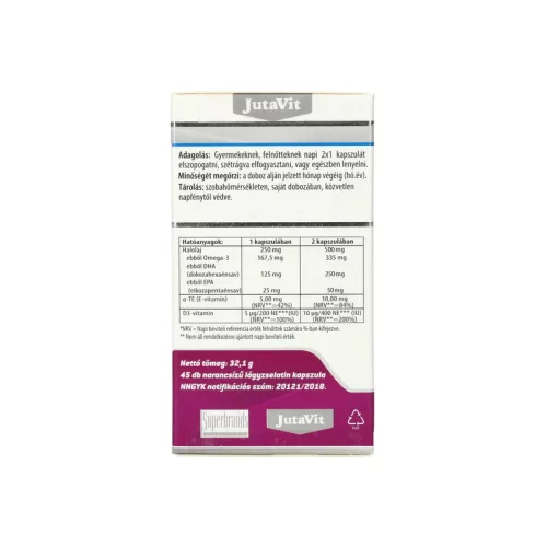 JutaVit Omega-3 Kid rágókapszula 45x