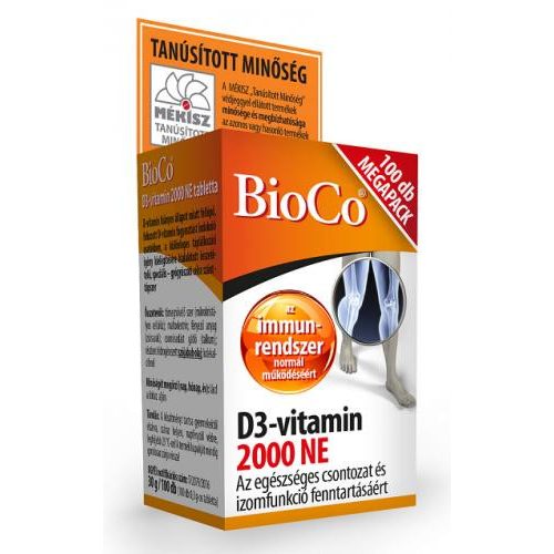 BIOCO D3-VITAMIN 2000 IU. TABL. 100X