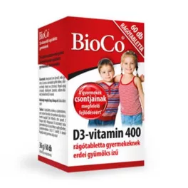 BioCo D3-vitamin 400 rágótabletta gyermekeknek 60x
