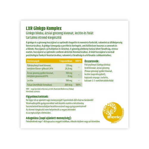 LXR Ginkgo Komplex kapszula 60x