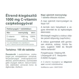 Vitaking C-1000mg (100) 25mg csipkebogyóval 100x