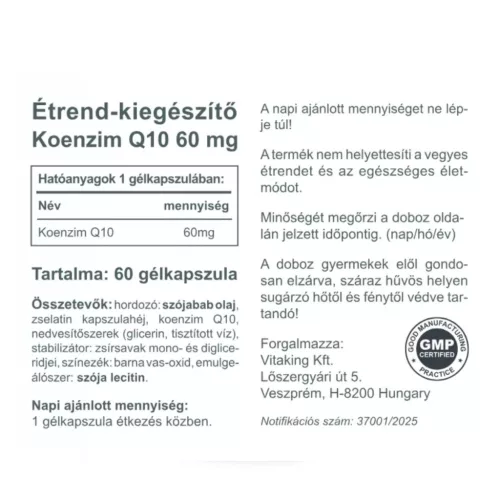 Vitaking Q10 Koenzim 60mg 60x