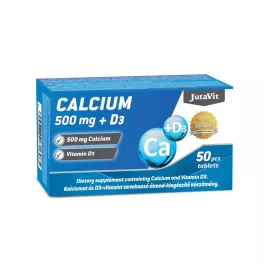JutaVit Calcium 500 mg + D3-vitamin tabletta 50x
