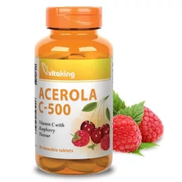 Vitaking Acerola C vitamin 500mg rágótabletta 40x
