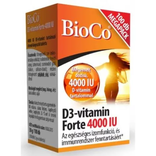 BioCo D3-vitamin Forte 4000 IU tabletta 100x