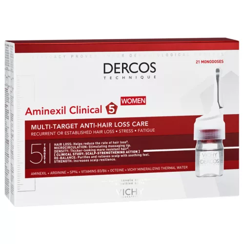 VICHY Dercos Aminexil Clinical 5 Hajhullás elleni ampulla nőknek 21 ampulla