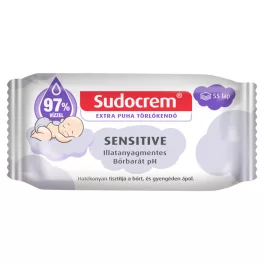 Sudocrem Sensitive törlőkendő 55X