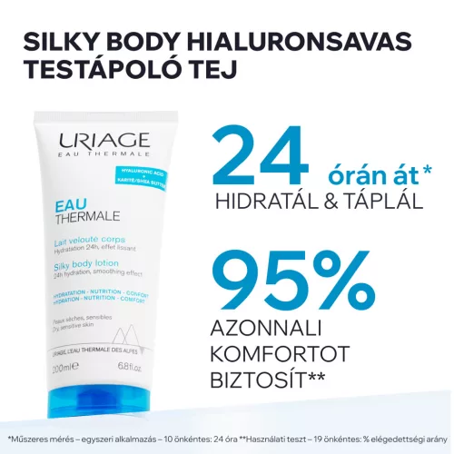 Uriage Eau Thermale Silky Body hyaluronsavas testápoló tej 200ml