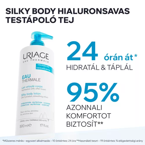 Uriage Eau Thermale Silky Body hyaluronsavas testápoló tej 500ml