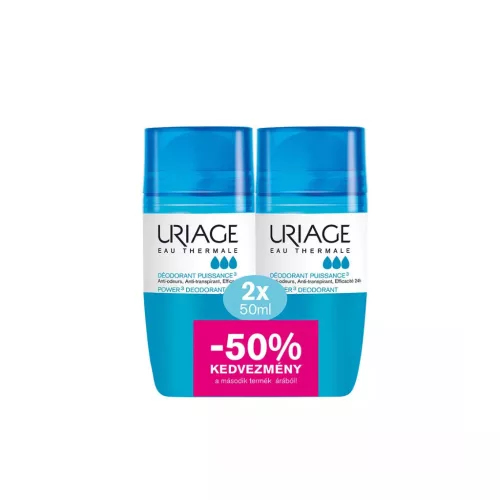 Uriage intenzív izzadásgátló golyós dezodor duopack 50+50ml