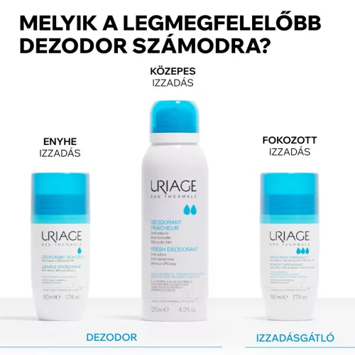 Uriage intenzív izzadásgátló golyós dezodor 50ml