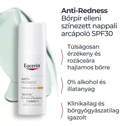 Eucerin Anti-Redness Bőrpír elleni színezett nappali arcápoló SPF25 50ml