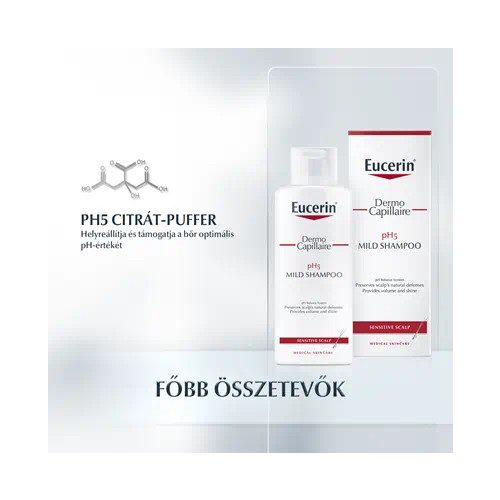 Eucerin DermoCapillaire pH5 Kímélő sampon 250ml