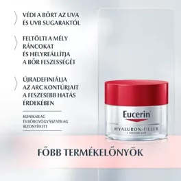   Eucerin Hyaluron-Filler+Volume Lift Bőrfeszesítő nappali arckrém száraz bőrre 50ml