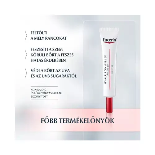 Eucerin Hyaluron-Filler+Volume Lift Bőrfeszesítő szemránckrém 15ml