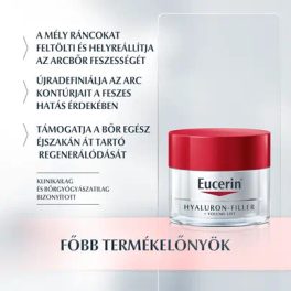   Eucerin Hyaluron-Filler+Volume Lift Bőrfeszesítő éjszakai arckrém 50ml