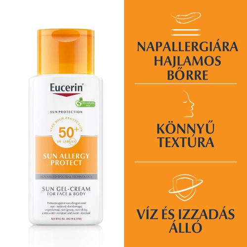 Eucerin Sun Allergy Protect Napallergia elleni krém-gél SPF 50 150ml