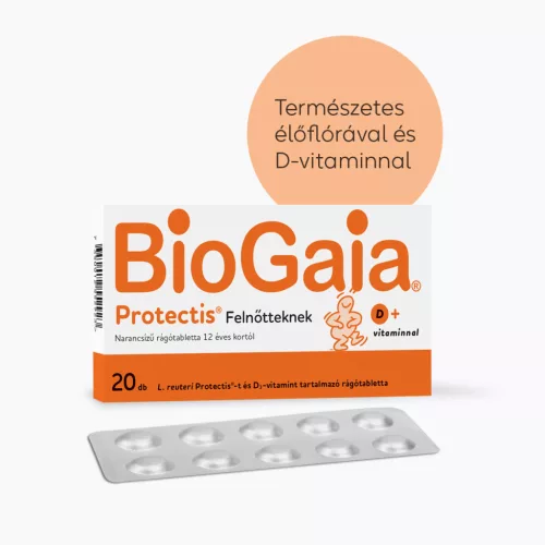 Biogaia Protectis Felnőtt D-vitamin rágótabletta 20x