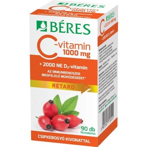 BERES C 1000MG+CSIPKEB.+D3 2000NE RET.FTBL. 90X