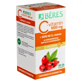   Béres C-vitamin 1000 mg Retard filmtabletta csipkebogyó kivonattal + 2000NE D3-vitamin 90x