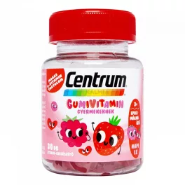 Centrum Gumivitamin gyermekeknek eper/málna ízű 30x