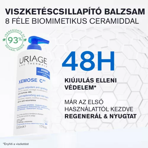Uriage XÉMOSE Lipidpótló testápoló balzsam száraz bőrre 500ml