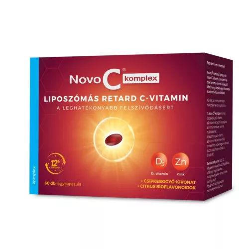 Novo C Komplex liposzómás retard C-vitamin+D3+cink kapszula 60x