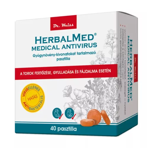 Herbalmed Medical gyógynövény pasztilla 40x