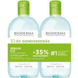 Bioderma Sébium H2O arc- és sminklemosó 2x500ml