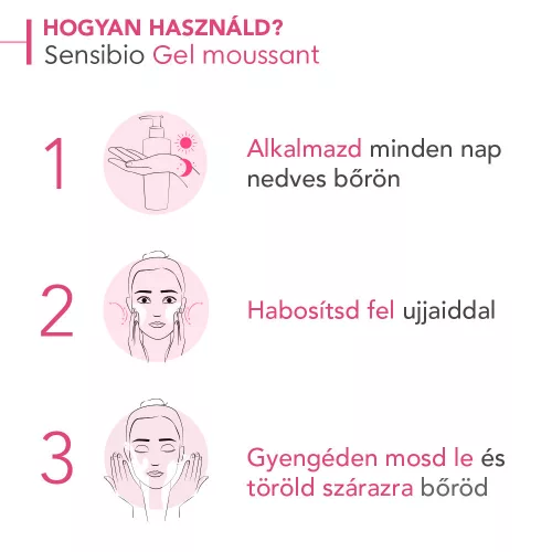 Bioderma Sensibio Moussant habzó gél 200 ml